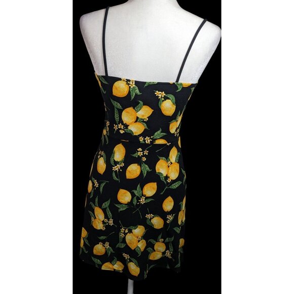 Divided by H&M Summery Black And Yellow Lemon Dress - Picture 2 of 6